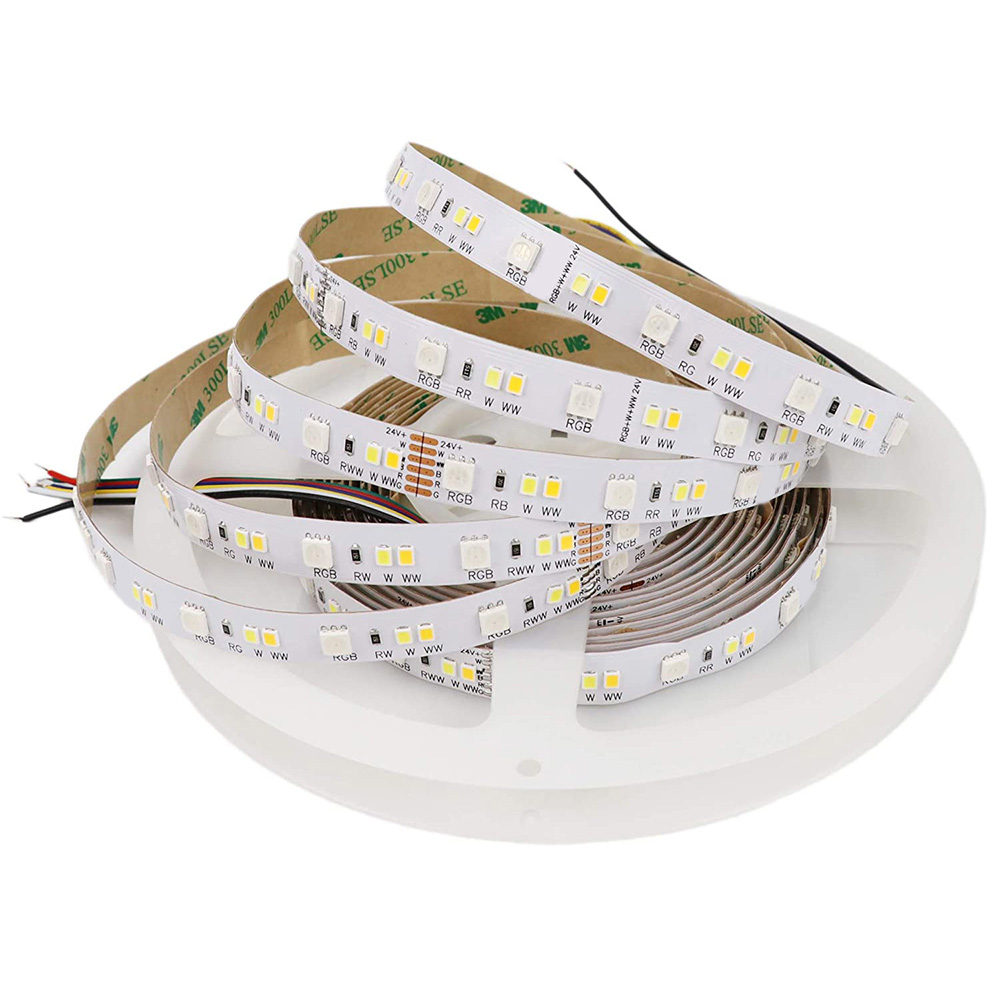 DC24V 16.4Ft 540LEDs Super Density Color Changing RGBWW Dimmable LED Strip Light DC24V 16.4Ft 540LEDs Super Density Color Changing RGBWW Dimmable LED Strip Light